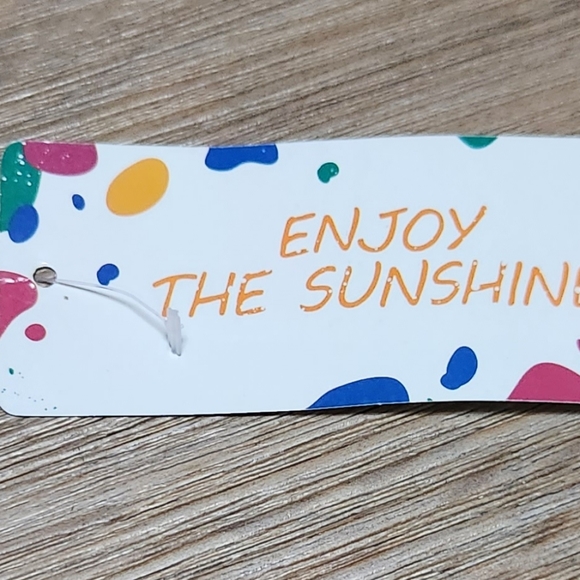 NWT Paisley Tankini Top "Enjoy the Sunshine " Pink Blue Purple Swim Suit BIN AA - Picture 3 of 5